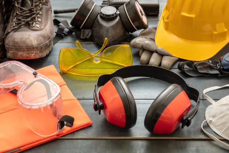 Fotografía de un ingeniero con casco blanco que mandó a llamar a uno de sus colaboradores para verificar un tema sobre el equipo de seguridad industrial.